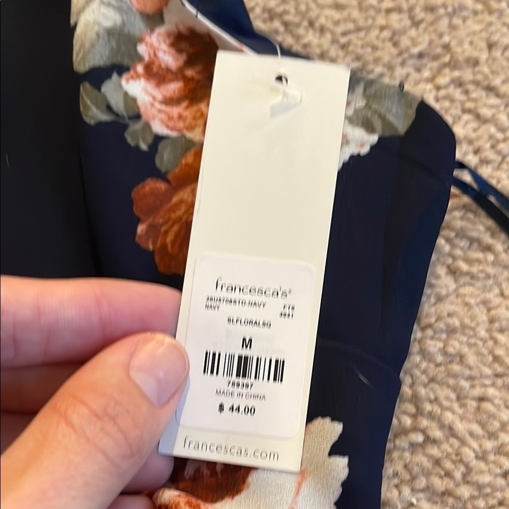 Francesca's Collections Blue and Pink Spaghetti Strap Sundress - Picture 3 of 6